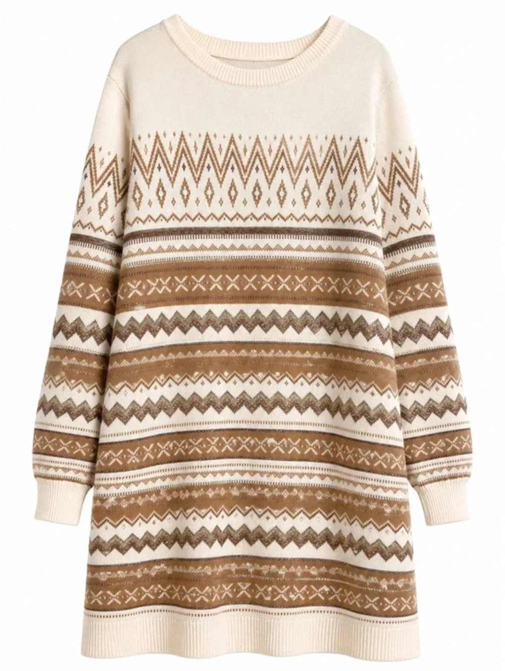 The Children’s Place Cream Cotton and Metallic Sweater Dress Size 14